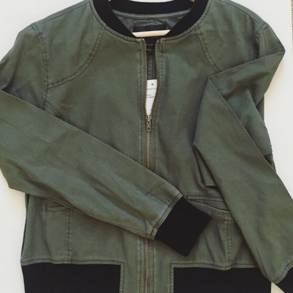 Sanctuary twill military bomber jacket NWT